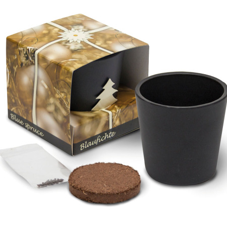 4121 - Keramiek pot, blauwspar